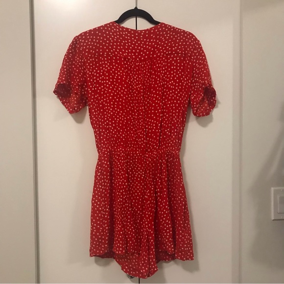 Red polka dotted romper - Picture 5 of 5